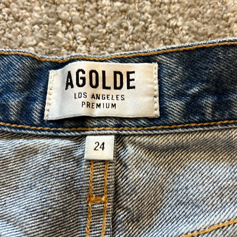 AGOLDE Dee Ultra High Rise Ricochet Denim Short - Picture 6 of 10